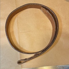 Tex Tan vintage USA made brown Leather Western Tooled buckle belt. 26