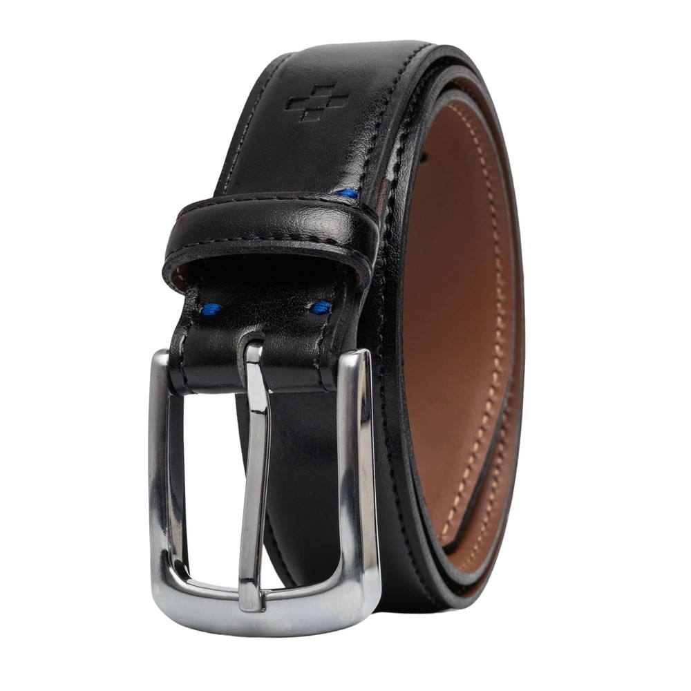 Vince Camuto Belts Men&rsquo;s | 32mm Black Genuine Leather with Edge 34,