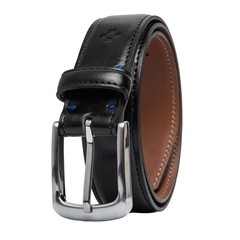 Vince Camuto Belts Men&rsquo;s | 32mm Black Genuine Leather with Edge 34,