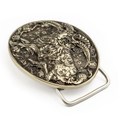 Aries german silver belt buckle, Aries ram Horoscope Astrological Zodiac Sign