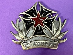 Disorder Iron Maltese Cross Doves NOS Silver Moon Creations Belt Buckle