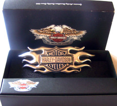 Harley Davidson 2004 Flames Bar & Shield 6&Prime; Belt Buckle 99555-04V NOS BOXED