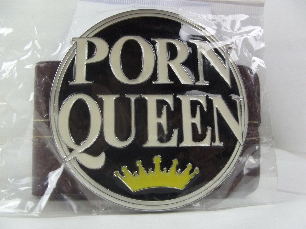 New Belt Buckle PORN QUEENy chrome plated Enamel