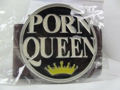 New Belt Buckle PORN QUEENy chrome plated Enamel