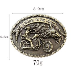 Born to be free belt buckle for men&rsquo;s Western cowboy motorcycle riding