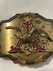 Vintage Anheuser Busch Flying Eagle Logo Belt Buckle Raintree Buckles 1977