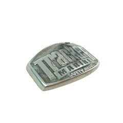 Vintage Tracker Marine Safety Award Curved Metal Belt Buckle