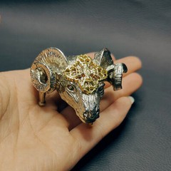 Brass Casting Casting Goat Head Belt Buckle, Personalised Men&rsquo;s belt buckle