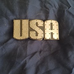 1 3/4&Prime; Tall X 3 3/4&Prime; Wide Chrome #6692 America Collectible USA Belt Buckle