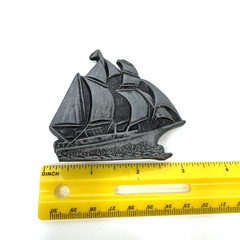 Vintage Belt Buckle Sail Boat Sailboat Ship Pirate Ship
