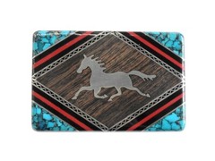 Buck Knives Yellow Horse Belt Buckle 17041 Rare New