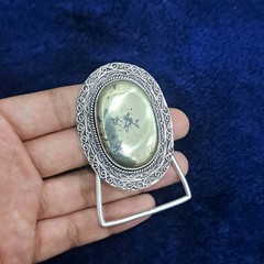Natural Pyrite Belt Buckle Silver Plated Handmade Western Cowboy Statement Buckl
