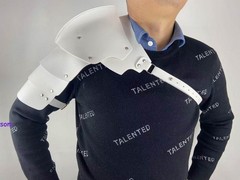 Battle Knight Armor Pauldrons Cape Belt PU Chest Harness Shoulder Guards Gift