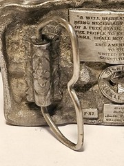 Vintage 1983 Siskiyou Buckle Co 2nd Amendment Eagle Buckle F-27 Pewter +One more
