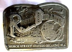 VTG Rosie O&rsquo;Grady&rsquo;s Good Irish Pub Orlando FL Souvenir Pewter Belt Buckle