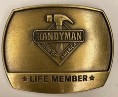 Belt Buckle HANDYMAN CLUB OF AMERICA LIFE MEMBER 1996