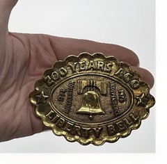 Collectable Belt Buckle 1776 Declaration-1976 Independence Brass Gold Finish 5oz