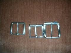 LOTS OF 3 SILVER COLOR REGULAR BUCKLE FOR 1 1/2 IN WIDE BELT