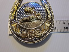 GOLD & SILVER (IN COLOR ONLY) LARGE RODEO WESTERN ROOSTER 🐓 Metal Belt Buckle