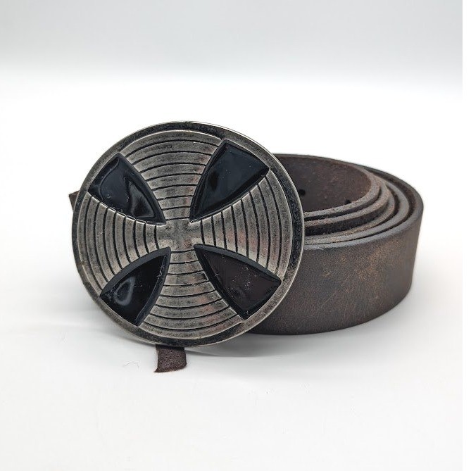 Levi&rsquo;s Leather Belt Mens Size 46 48 Independent Cross Buckle Removable Skatboard