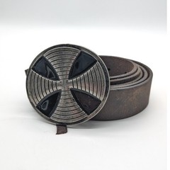 Levi&rsquo;s Leather Belt Mens Size 46 48 Independent Cross Buckle Removable Skatboard