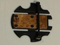 Vintage Modernist Copper Acrylic Belt Buckle Pat Pend Cap-94 Canada