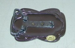 Vintage Horse Horseshoe Ranch Rodeo Silver/Gold Tone Western Belt Buckle Lucky