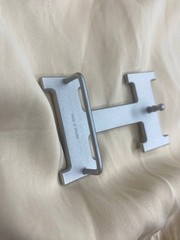 Silver H 40mm Belt Buckle 1.5` Logo Replacement Buckle Designer Style