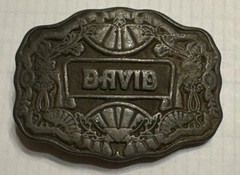 Vintage 70&rsquo;s Oden Inc. Heavy Metal Belt Buckle Personalized With Name « David”