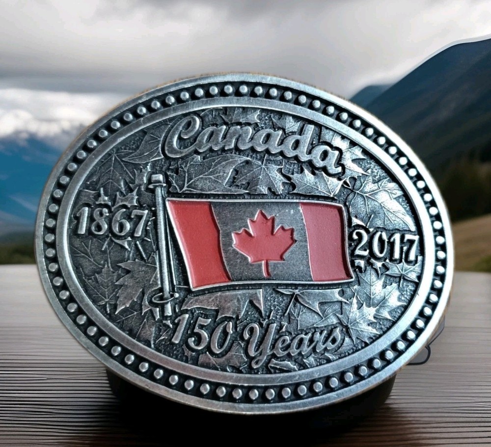 👀Montana Silversmiths Canada Pride Sesquicentennial 150 Yrs Belt Buckle NIB🍁