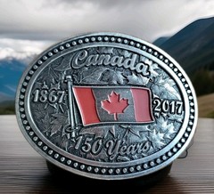 👀Montana Silversmiths Canada Pride Sesquicentennial 150 Yrs Belt Buckle NIB🍁