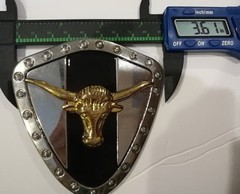 Cowboy western bull head belt buckle