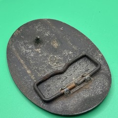 Vintage Steam Train Belt Buckle Antique Locomotive Brass Tone Western