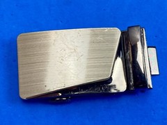 Wide Heavy Silver And Black Color Dress Replacement Belt Buckle