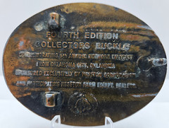 Vintage Hesston 1978 Brass Tone NFR National Finals Rodeo Oval Belt Buckle READ!