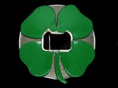 TC15160 REALLY COOL **FOUR LEAF CLOVER W/ BOTTLE OPENER** FUNNY BELT BUCKLE