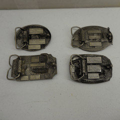 Vintage State Bank of Canton Belt Buckle Collection 80s Hunting Farms Americana