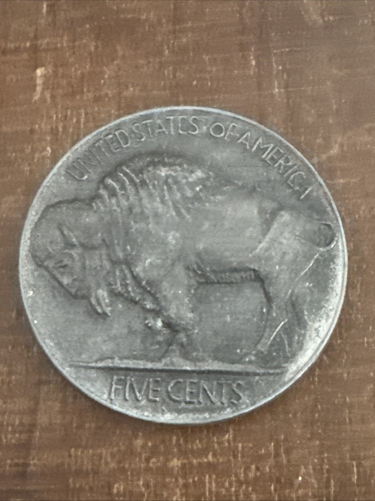 Vintage Buffalo Nickel Coin Five Cents Belt Buckle