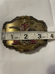 Vintage Anheuser Busch Flying Eagle Logo Belt Buckle Raintree Buckles 1977