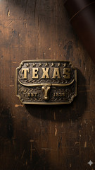Vintage Bronze Texas Longhorn Belt Buckle – Est. 1836 Commemorative Edition