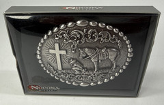 Nocona Praying Cowboy And Horse at Cross Belt Buckle New