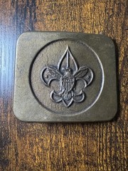Boy Scouts of America Brass Belt Buckle 2.5×2&Prime; Bronze Dusted