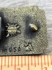 Vintage Sperry New Holland Twin Rotor Combine Belt Buckle Brass Tone USA Farm