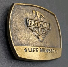 Handyman Club of America Life Member Metal Belt Buckle Funny Man Husband Gift