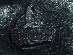 VINTAGE SISKIYOU BUCKLE CO. AMERICAN BALD EAGLE PEWTER ENAMEL BELT BUCKLE
