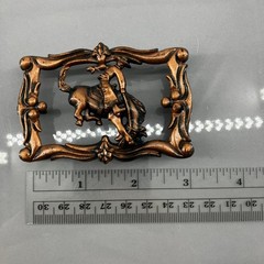 Brass Bucking Bronco Western Cowboy Rodeo Belt Buckle Metal Vintage Style 3×2