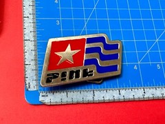 Flag Logo Emblem Star Cutout Belt Buckle