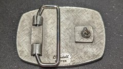 PEWTER RED JACKET SHIP BELT BUCKLE MADE BY BLAISDELL