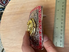 Western Buckle Gold Silver Red Texas Star Cowboy 2 » Hebilla Vaquero Estrella