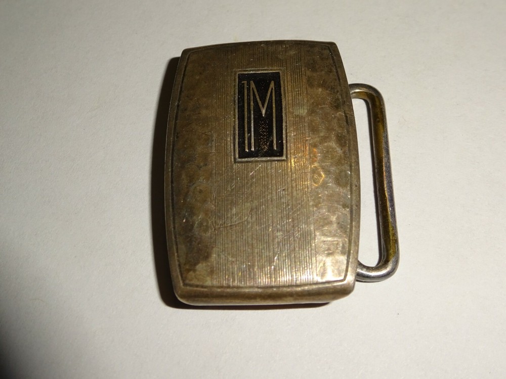 Sterling Belt Buckle by Hickok Made in USA Monogrammed IM